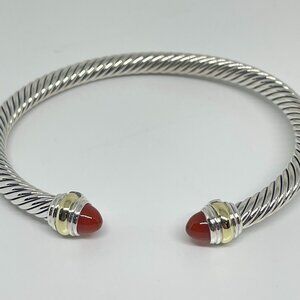 David Yurman Classic Cable 5mm Bracelet with Sterling Silver and Carnelian
